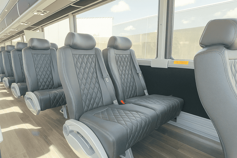 interior of Portage Charter Bus charter bus